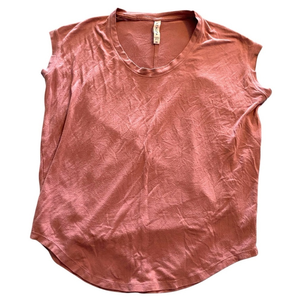 Athleta Pink Relaxed Blouse with Silky Finish